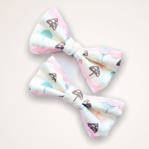 🏝 Little girl's fox hair bow set of 2